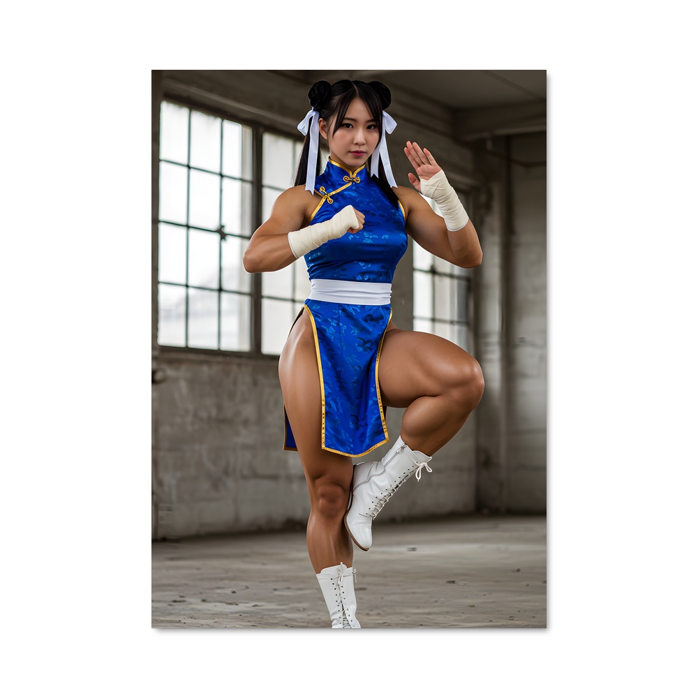 Poster Blue Warrior – affiche Street Fighter